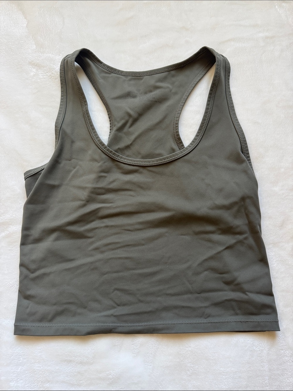 Amazon Olive Green Racerback Tank Top